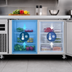 Thumbnail image #3 for Everest 59-1/2-Inch Undercounter Dual Temperature Refrigerator/Freezer Combo with Stainless Steel Worktop