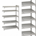 Thumbnail image #4 for Cambro Camshelving Premium 5-Shelf Vented Polymer Shelving Add-On Unit, 24 x 24 x 84 Inches, Speckled Gray