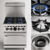 Thumbnail image #4 for Wolf WX Series 24-Inch 4-Burner Propane Gas Commercial Range with Space Saver Oven
