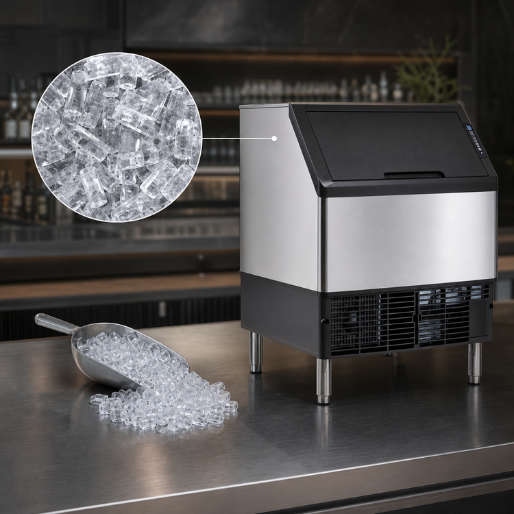 Product image #3 for Manitowoc NEO 310 Series Undercounter Half-Dice Ice Maker with 119 lb Bin, Air-Cooled, R290