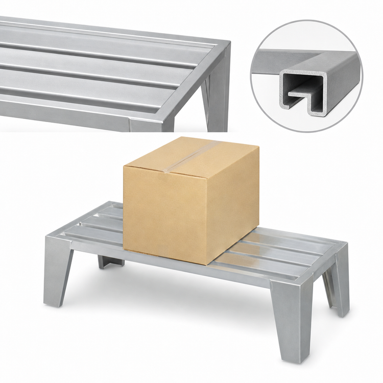 Product image #3 for Channel Manufacturing Lifetime Series E-Channel Aluminum Dunnage Rack, 36 x 24 x 12 Inch