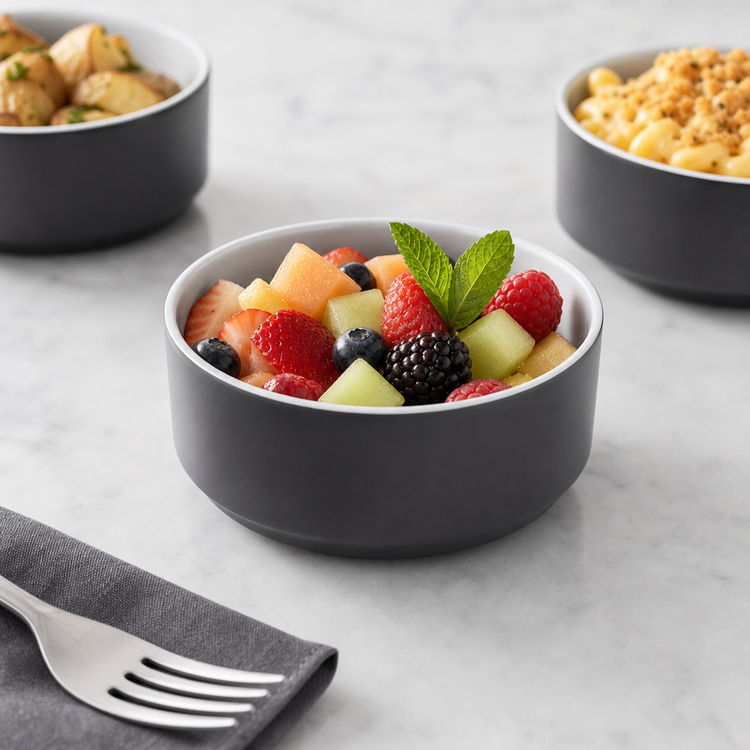 Product image #3 for American Metalcraft 16 oz Round Melamine Restaurant Bowl, Graphite