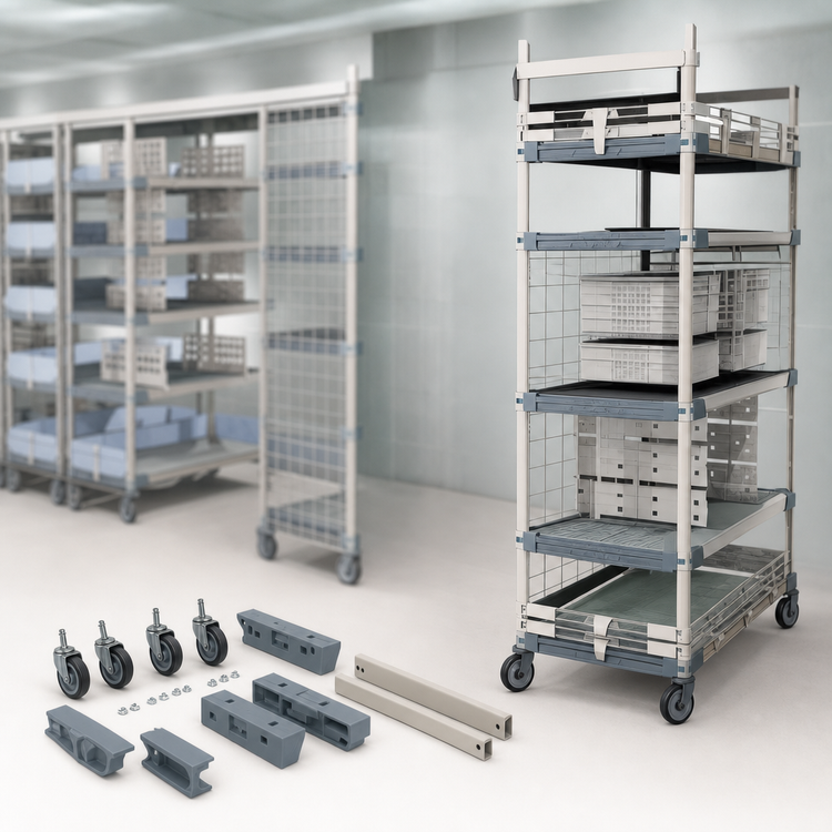 Product image #3 for MetroMax Top-Track 21-Inch-Wide Mobile Unit Kit for MetroMax 4 and Q Shelves