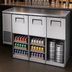 Thumbnail image #3 for True Two-Section Back Bar Cooler with 3 Solid Locking Doors, 72-1/8 Inch Wide, Stainless Steel