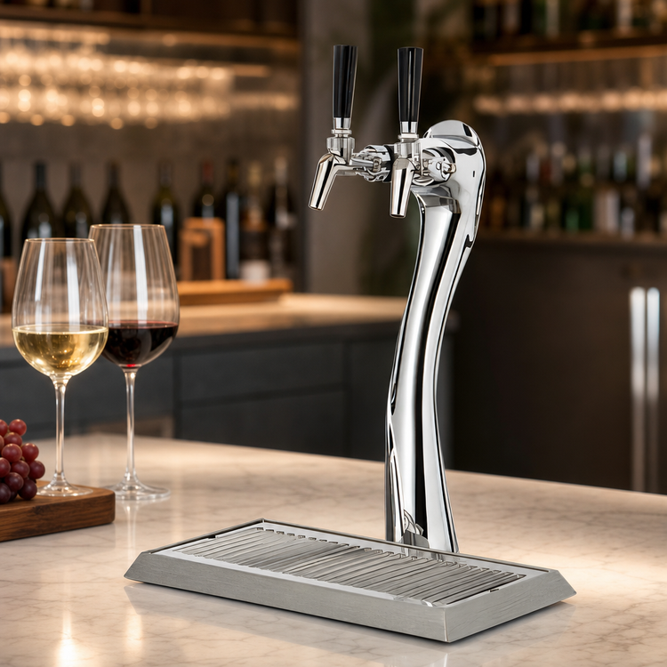 Product image #3 for Perlick Lucky Style 2-Faucet Chrome Wine Dispensing Kit