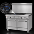 Thumbnail image #3 for Southbend Ultimate 48-Inch Gas Restaurant Range with 2 Star/Sauté Burners, 36-Inch Griddle, Standard Oven and Cabinet Base