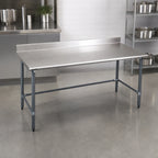 Thumbnail image #3 for Eagle Group BlendPort® BPT-3084GTEB-BS 84 x 30 in Stainless Steel Work Table with 4-1/2 in Backsplash and Galvanized Open Base