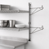 Thumbnail image #3 for Eagle Group Adjustable Post Wire Wall Mount Prepackaged End Unit for 14-Inch Shelves, Stainless Steel Finish