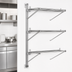 Thumbnail image #3 for Eagle Group Adjustable Post Wire Wall Mount End Unit for 14-Inch Shelves, 54-Inch Posts, Stainless Steel