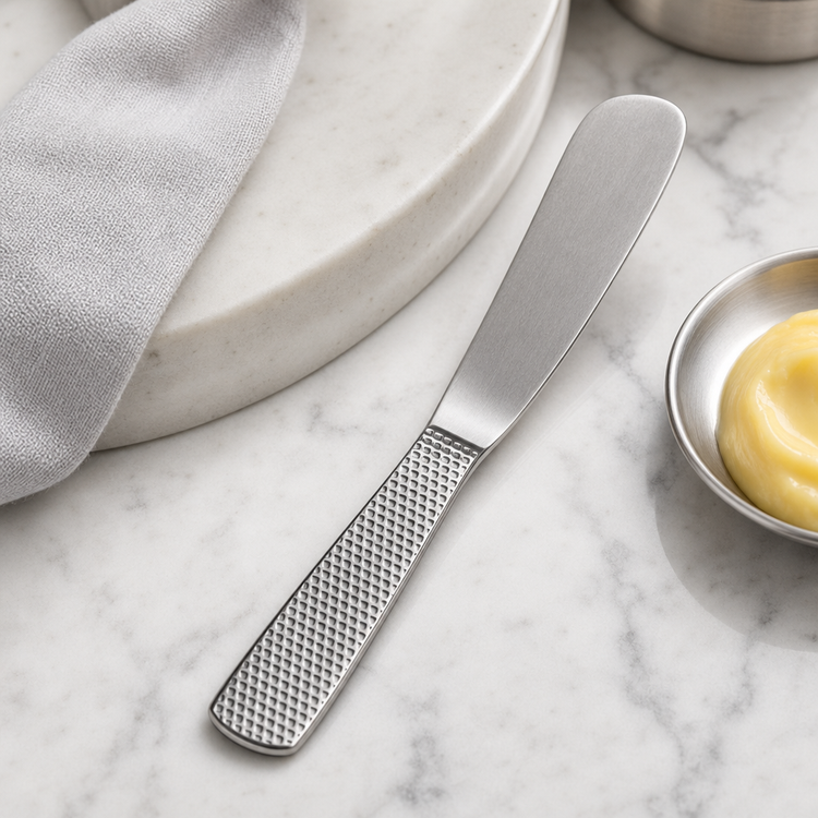 Product image #3 for Vintage 6-Inch Stainless Steel Hammered Finish Spreader