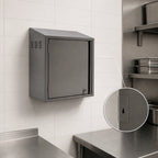 Thumbnail image #3 for Eagle Group WCH-24C-LL Wall-Mounted Stainless Steel Chemical Storage Cabinet, Locking Left-Hinged Door, 24 x 15 x 28 Inches
