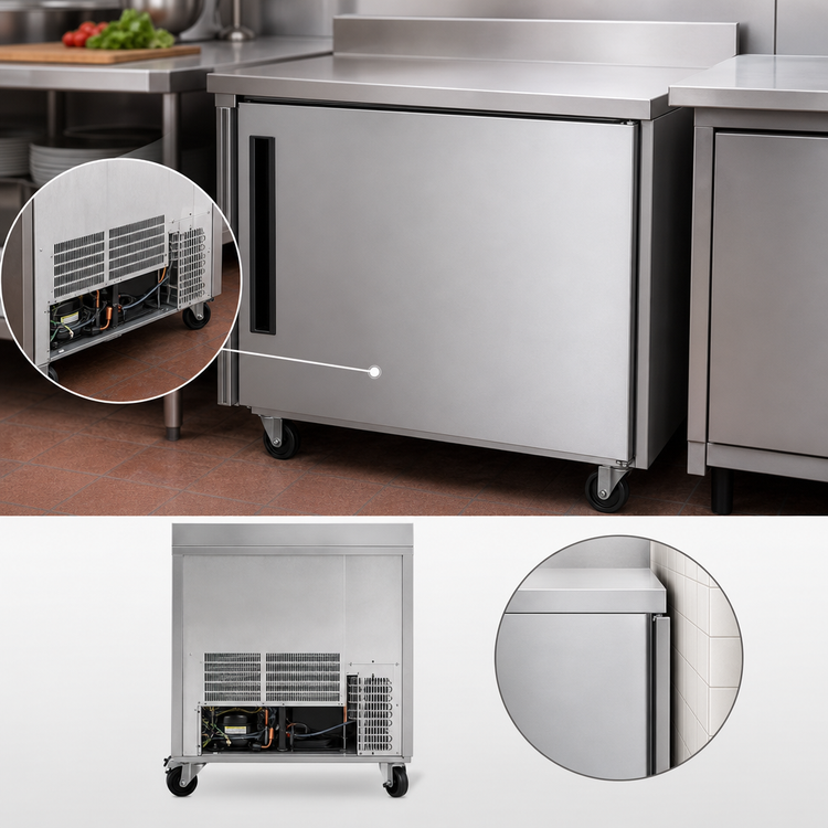Product image #3 for Centerline 27.5-Inch Compact Worktop Undercounter Freezer, Solid Left-Hinged Door, 6.5 Cu. Ft.