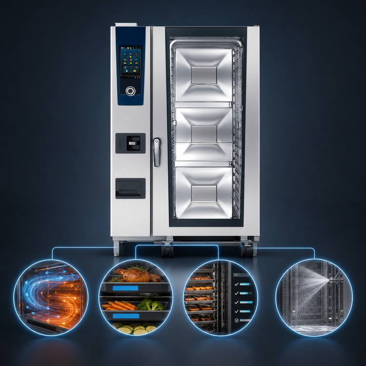 Product image #3 for RATIONAL iCombi Pro 20-Full Size Natural Gas SecurityLine Combi Oven, 208/240V, 1-Phase