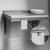 Thumbnail image #3 for Advance Tabco 48-Inch Wall-Mounted 12-Inch Deep Stainless Steel Shelf with Check Minder