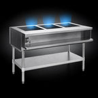 Thumbnail image #3 for Eagle Group AWTP3-NG Natural Gas Water Bath Hot Food Table, 48-Inch, 3-Pan, Open Base, Stainless Steel