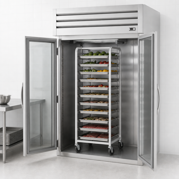 Product image #3 for SPEC SERIES Roll-In Two-Section Glass Swing Door Refrigerator