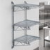 Thumbnail image #3 for Quantum Wall-Mounted Cantilever Starter Unit with 3 Wire Shelves, 54-Inch Posts, Gray Epoxy Finish