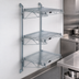 Thumbnail image #3 for Quantum Wall-Mounted Cantilever Starter Unit with Three Wire Shelves and 54-Inch Posts