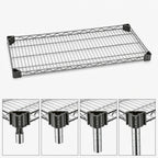 Thumbnail image #3 for Eagle Group EAGLEbrite QAR2448Z Quad-Adjust Reverse Mat Wire Shelf, 48 x 24 Inch, Zinc Finish Case of 4