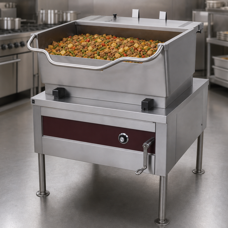 Product image #3 for Crown GS-40N Narrow 40 Gallon Gas Tilting Skillet