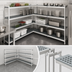 Thumbnail image #3 for Fermostock 4-Tier Corner Expansion Polymer Shelving Unit, 83 in. H x 31 in. W x 18 in. D