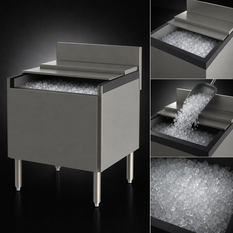 Product image #3 for Top Shelf TS Series Extra Capacity 24-Inch Underbar Ice Bin/Cocktail Unit with 10-Circuit Cold Plate