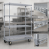 Thumbnail image #3 for Eagle Group 4-Tier Chrome Dolly Truck with 60 x 24 Inch Wire Shelves
