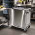 Thumbnail image #3 for Dinex Mobile Stainless Steel Ice Caddy with Sliding Cover, 175-lb Capacity
