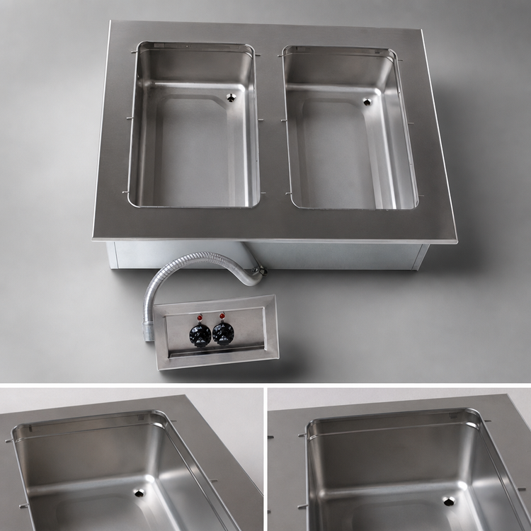 Product image #3 for Advance Tabco Triumph (Supreme) 2-Well Drop-In Electric Sealed Hot Food Well for 12" x 20" Pans, 208/240V