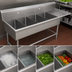 Thumbnail image #3 for John Boos Pro-Bowl 4-Compartment Stainless Steel Sink with Right Drainboard, 18 x 18 x 14 in. Bowls