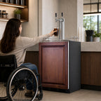Thumbnail image #4 for Summit Commercial SBC58BLBIADAIFCFTWIN Cold Brew Coffee Dispenser, Dual Tap, Built-In/Freestanding, 5.5 Cu. Ft., Black