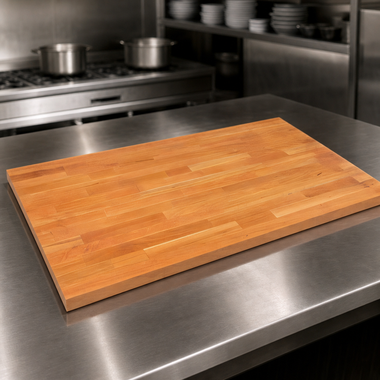 Product image #3 for Boos Block 84" x 42" x 1-1/2" American Cherry Edge Grain Kitchen Countertop with Varnique Finish