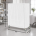 Thumbnail image #3 for Metro Waterproof Vinyl-Nylon Coated Banquet Cart Cover with PVC Zipper, 48 x 21 x 74 Inch, White