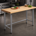 Thumbnail image #3 for 96-Inch x 24-Inch Hardwood Top Work Table with Galvanized Base