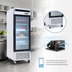 Thumbnail image #3 for Atosa 27-Inch One-Section Glass Door Merchandiser Refrigerator, 19.1 Cu. Ft., Bottom-Mount Self-Contained, Stainless Steel