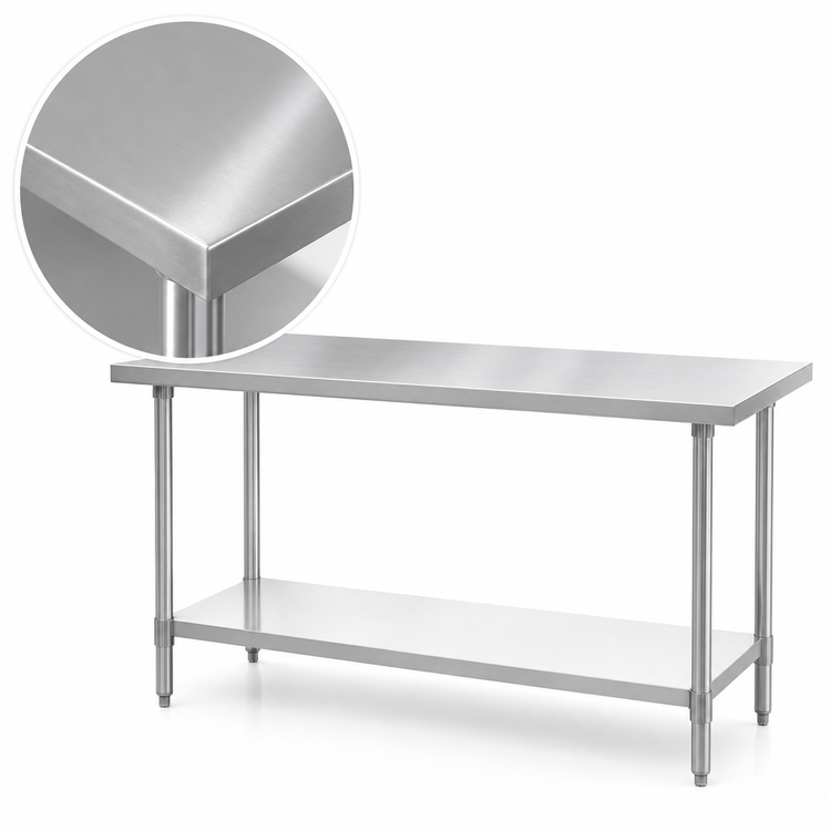 Product image #3 for Mixrite 72-Inch x 30-Inch Stainless Steel Work Table with Adjustable Undershelf
