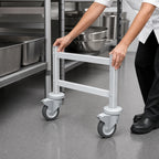 Thumbnail image #3 for Fermod Fermostock 6669211MOB-R1 Mobile Dunnage Rack Upright, 12 Inch High x 18 Inch Deep, Deep Anodized Aluminum