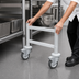 Thumbnail image #3 for Fermostock Mobile Dunnage Rack Upright, 12 Inch High x 18 Inch Deep, Deep Anodized Aluminum