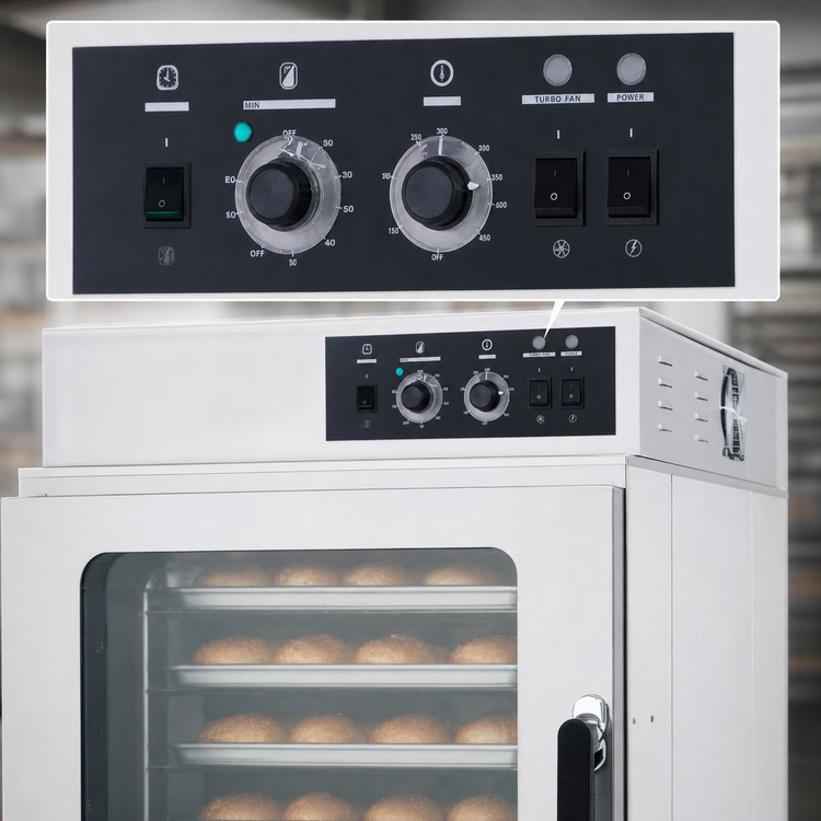 Product image #3 for V-AIR RM-5T Countertop Electric Convection Oven, 5 Full-Size Sheet Pan Capacity, Manual Solid State Controls