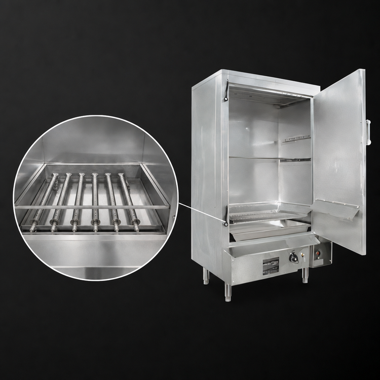 Product image #3 for MasterRange 36-Inch Natural Gas Smokehouse, Right-Hinged, Stainless Steel Front & Sides