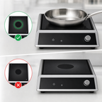 Thumbnail image #3 for Vollrath MPI4-1800 Countertop Single-Burner Induction Cooktop, 1800W, 120V, Stainless Steel, Knob Control, Pan Detection