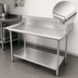 Thumbnail image #3 for John Boos Stainless Steel Sorting Table with 10-Inch Backsplash and Undershelf, 48-7/8 x 30-3/8 Inches