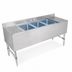 Thumbnail image #3 for John Boos UBS3-2160-2D12 3-Compartment Underbar Sink Unit with Dual 12-Inch Drainboards, 60-Inch Wide