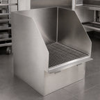 Thumbnail image #3 for Eagle Group FF2119-SG-LRS Flush Floor-Mounted 304 Stainless Steel Mop Sink, 19 x 21 x 10-Inch Bowl, 16.5-Inch Backsplash