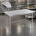 Thumbnail image #3 for Advance Tabco 72 x 48-Inch 14-Gauge 304 Stainless Steel Open Base Work Table with No-Drip Countertop Edge