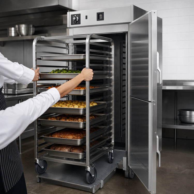 Product image #3 for 1-Section Stainless Steel Roll-In Heated Holding Cabinet with Convection Heat