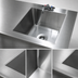 Thumbnail image #3 for Advance Tabco TA-11N Drop-In Single-Bowl Sink Welded Into Table Top with 18