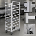Thumbnail image #3 for Channel Manufacturing 446A3 Aluminum End-Load Cafeteria Tray Rack, 14-Tray Capacity, 15 x 20 Inch Trays