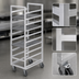 Thumbnail image #3 for Channel Manufacturing Aluminum Cafeteria Tray Rack, Single Section, End Load, 14-Tray Capacity