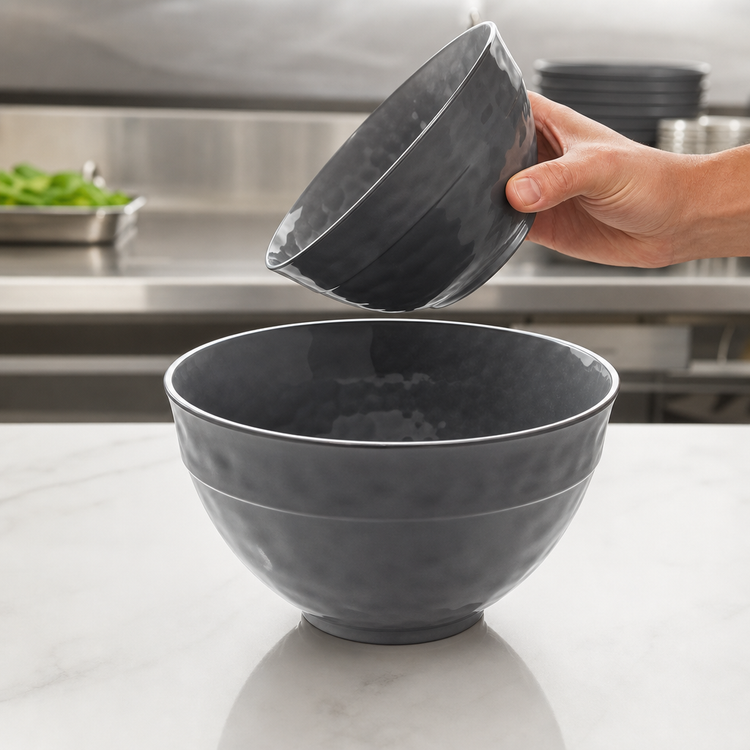 Product image #4 for Crave Collection 54 oz Round Storm Melamine Mixing Bowl